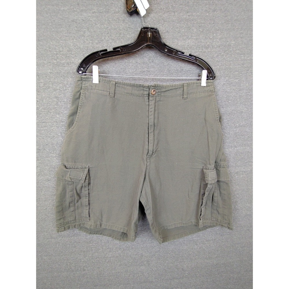 Pendleton Mens Shorts 38 Green Cargo Adjustable Waist VTG 90s Y2k‎ 100% Cotton